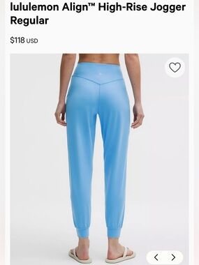 Lululemon Align High Rise Joggers with pockets size 2 Teal Color